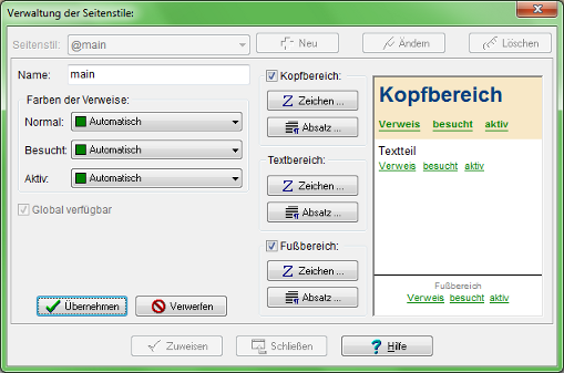 Heyer's Hilfe-Werkstatt - Vorlagen und Stile