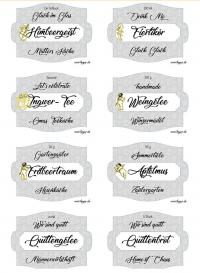 Labels in 8 Designs