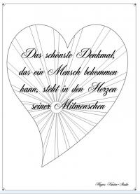 Trauerkarte mit Herz